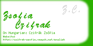 zsofia czifrak business card