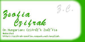 zsofia czifrak business card